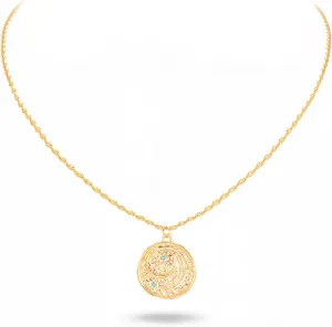 Montana West x Wrangler Gold Plated Pendant Necklace for Women, 18k Gold Plated Lightweight Chain Dainty Jewelry