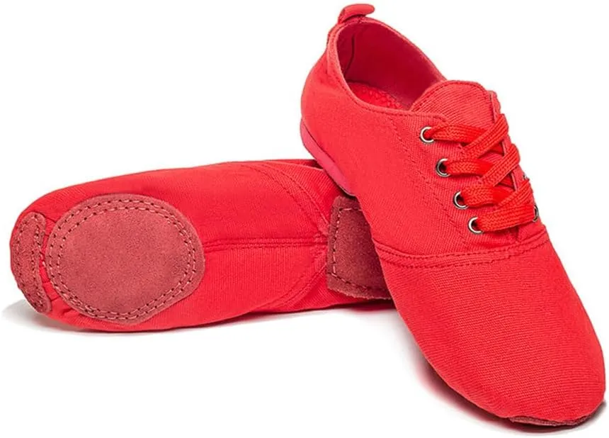 MSMAX Jazz Boots for Girls Lace-up Dancing Sneakers for Boys