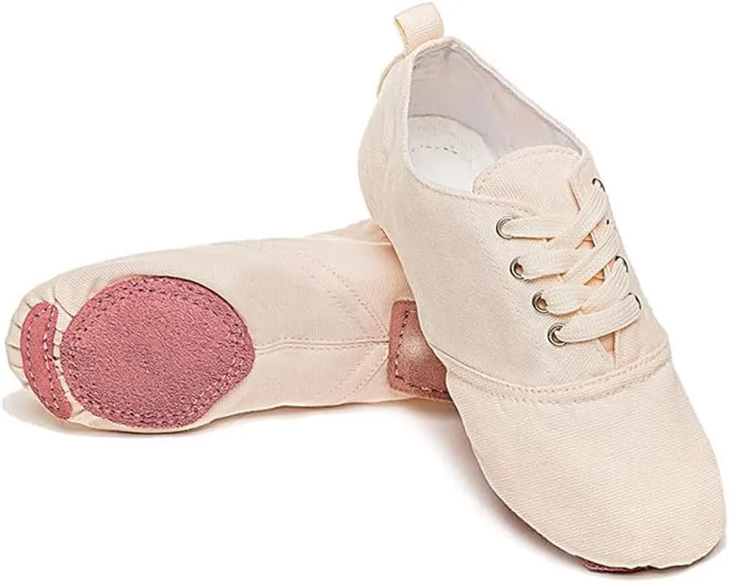 MSMAX Jazz Boots for Girls Lace-up Dancing Sneakers for Boys