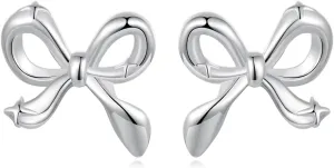 MUNDELL 925 Sterling Silver Classic Bow Knot Stud Earrings Butterfly Owl Poker Heart Hypoallergenic Earrings for Women Fine Jewelry