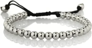 namana Metal Beads Bracelet for Men. Beaded Bracelets for Men on Adjustable Black Cord. Elegant Mens Bracelets with Metal Beads. Stylish Mens Jewelry with Gift Box