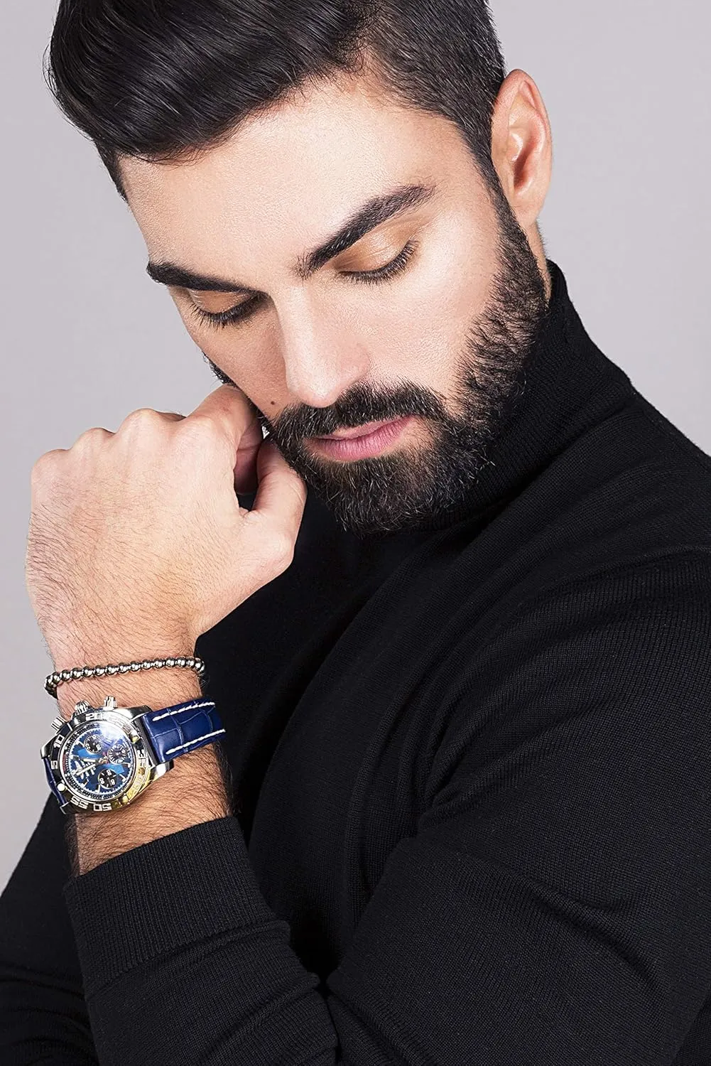 namana Metal Beads Bracelet for Men. Beaded Bracelets for Men on Adjustable Black Cord. Elegant Mens Bracelets with Metal Beads. Stylish Mens Jewelry with Gift Box