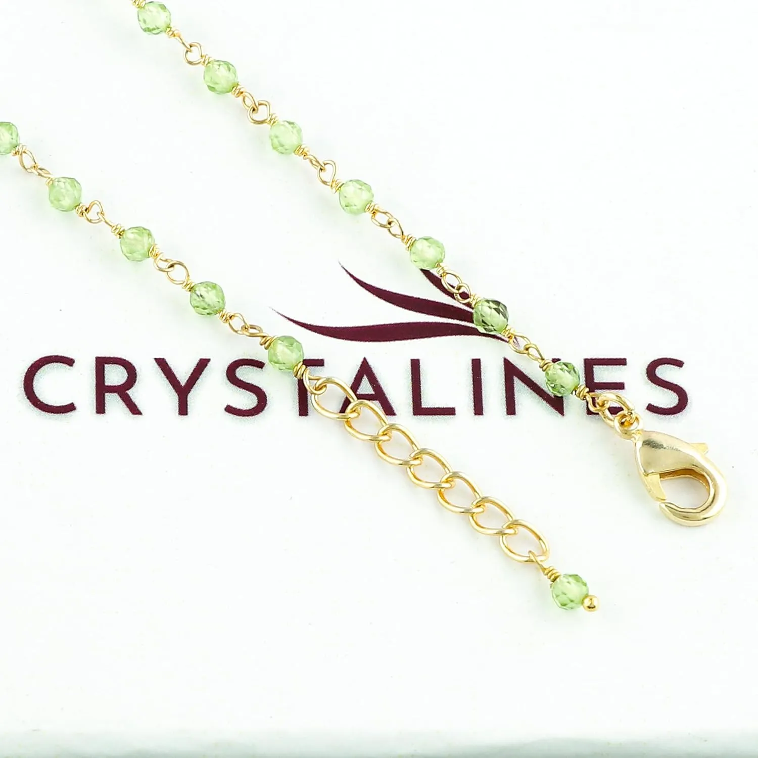 Natural Peridot Gemstones Beads Anklet, Handmade Anklets, Rosary Chain, August Birthstone, Gold Plated Anklet, Simple Delicate Anklet for Women, 9 1.50 inch
