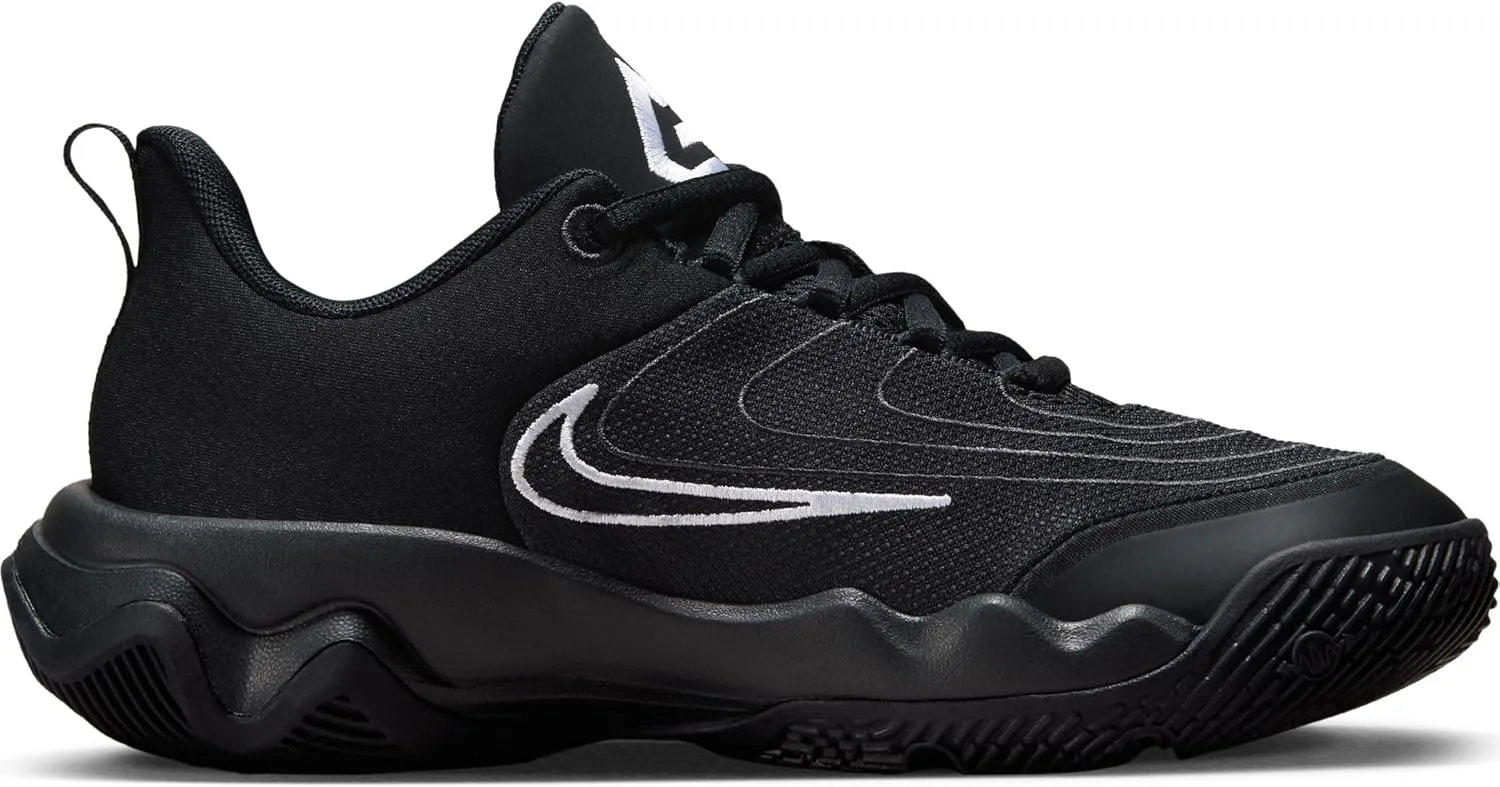Nike Giannis Immortality 4 Big Kids' Basketball Shoes (FZ6734-001, Black/White/Dark Smoke Grey)