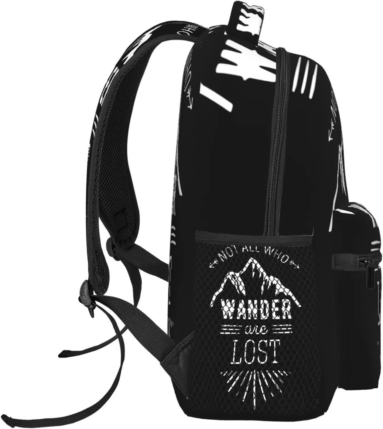 Not All Who Wander Are Lost Backpacks 15in Laptop Backpack Multipurpose Double Shoulder Bag For Men Women Gifts