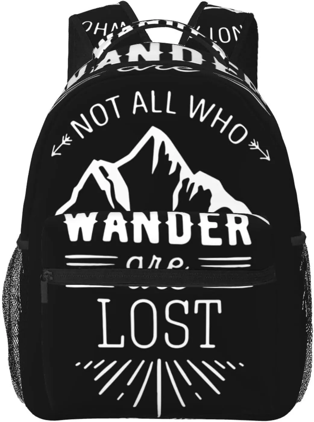 Not All Who Wander Are Lost Backpacks 15in Laptop Backpack Multipurpose Double Shoulder Bag For Men Women Gifts