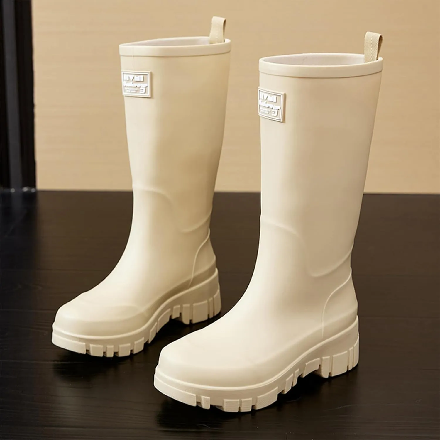 Nutropa Waterproof Mid Calf Women Rain Boots Lightweight Comfortable Wide Calf Garden Shoes