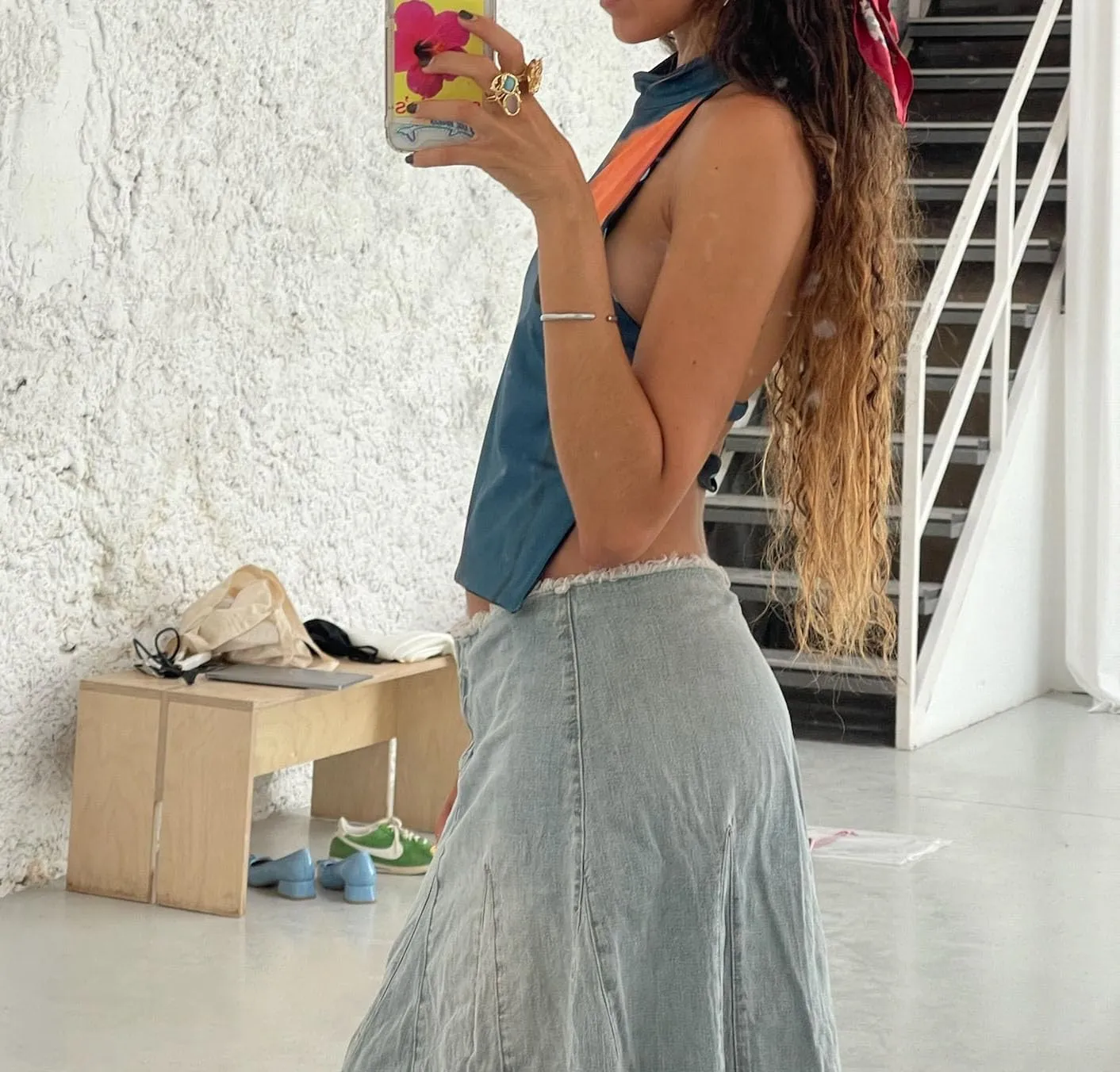 Open Back High Neck Tank Tops for Women Halter Mockneck Sleeveless Backless Floral Crop Top Y2k Summer Going Out Tops
