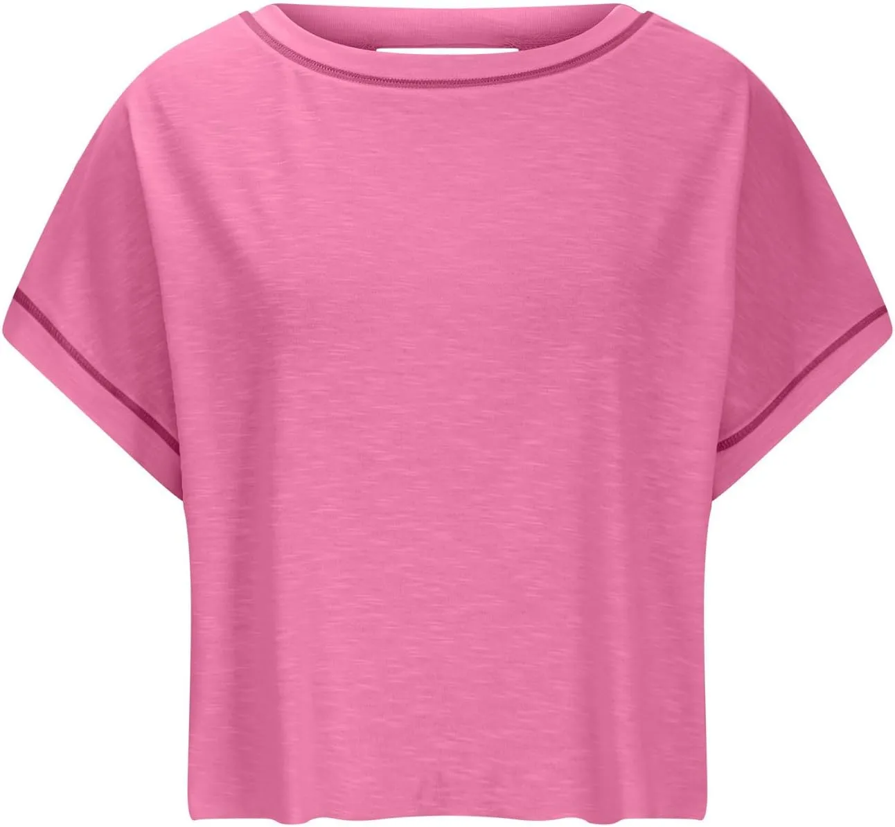 Open Back Tops for Women Backless Workout Short Sleeve Shirts Y2K Gym Yoga Athletic Tshirt Slouchy Crop Running Tees