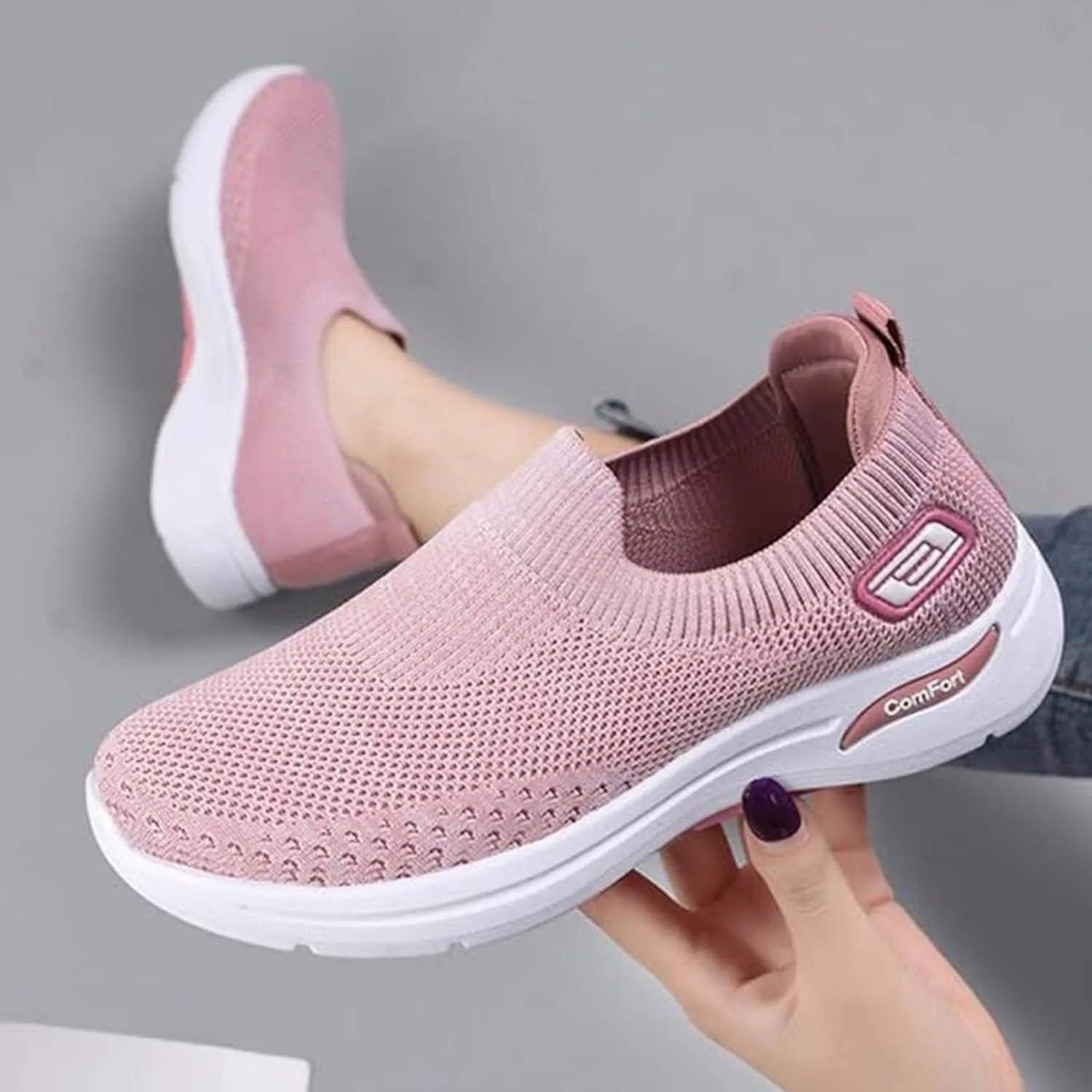 Orthopedic Sneakers for Women Comfort Wear Orthowear Shoes for Women Neuropathy Slip On Shoes Nurse Babe Shoe Ortho Pro Shoe Walking Running Athletic Tennis Sneakers Casual Breathable Lightweight