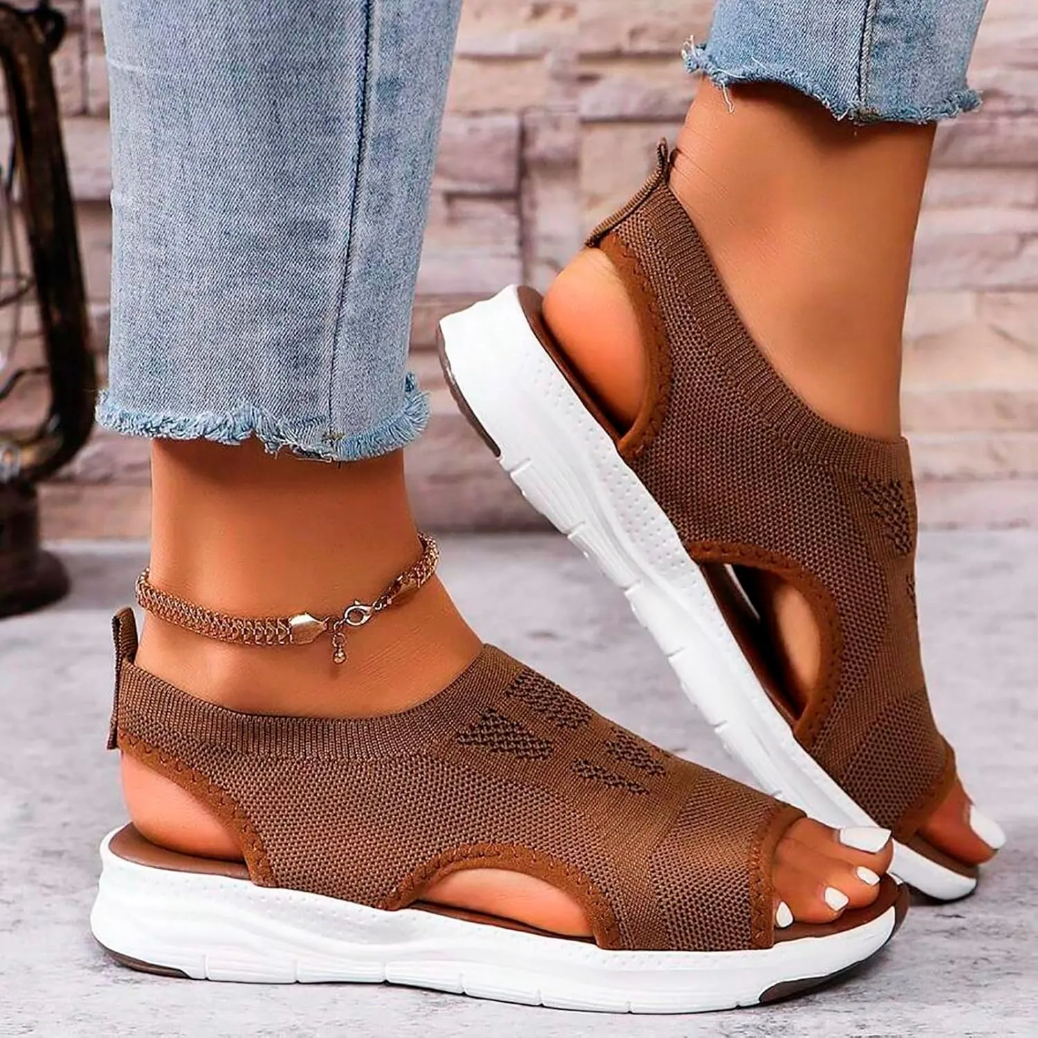 Orthopedic Walking Mesh Sandals for Women 2025,Summer Breathable Open Toe Beach Vacation Tennis Shoes Trendy Casual Arch Support Mesh Sandal