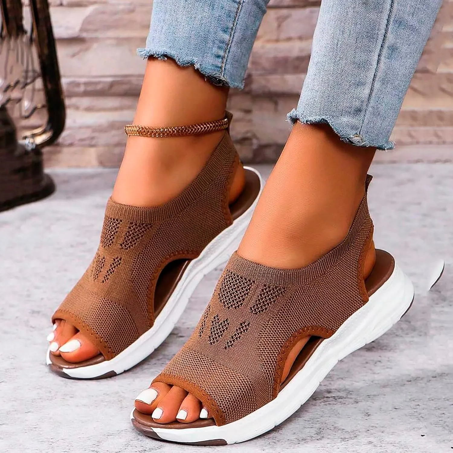 Orthopedic Walking Mesh Sandals for Women 2025,Summer Breathable Open Toe Beach Vacation Tennis Shoes Trendy Casual Arch Support Mesh Sandal