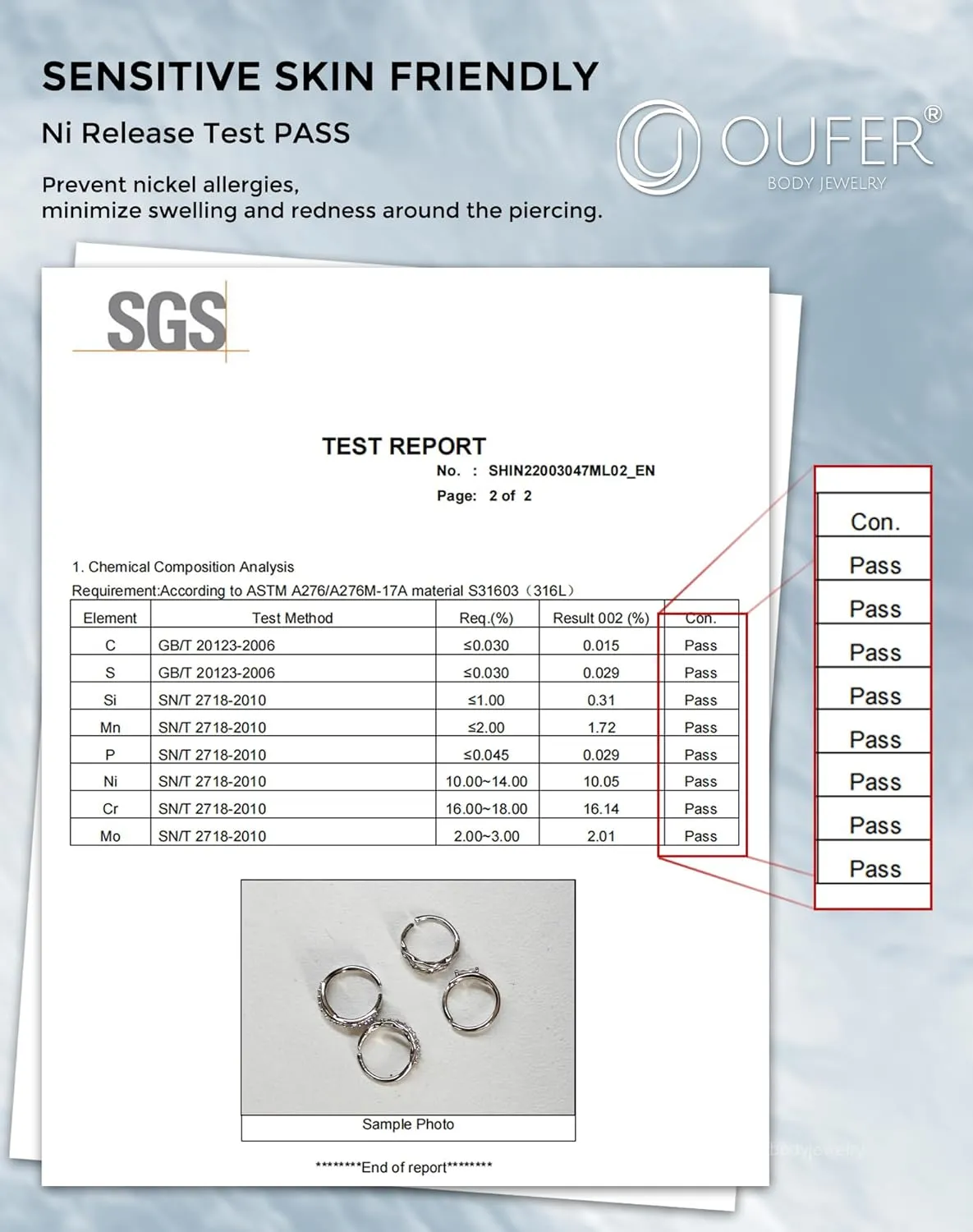 OUFER Double Hoop Nose Rings, 20G Open Nose Rings Hoops 316L Stainless Steel Minimalism Unique Nose Rings for Women Men