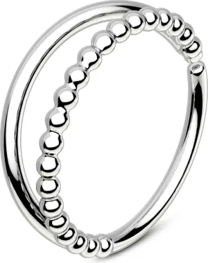 OUFER Nose Rings 20G, Open Double Hoop Nose Rings 316L Stainless Steel Minimalism Unique Nose Rings for Women Men