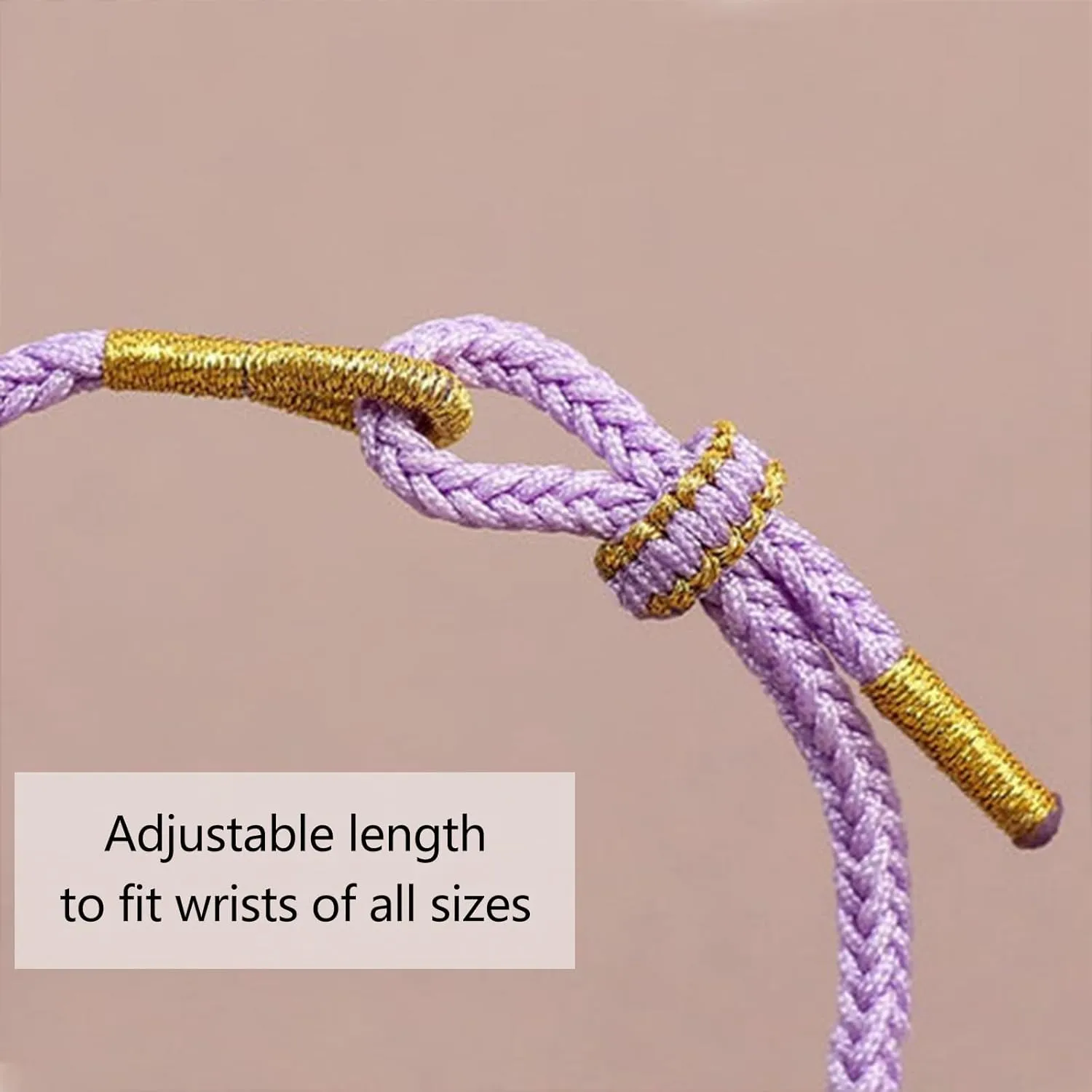 Peach Blossom Knot Bracelet Adjustable Handmade Woven Friendship Bracelets for Women Friend Mom Daughter Sister Bithday Christmas Gifts with Chooseable Card