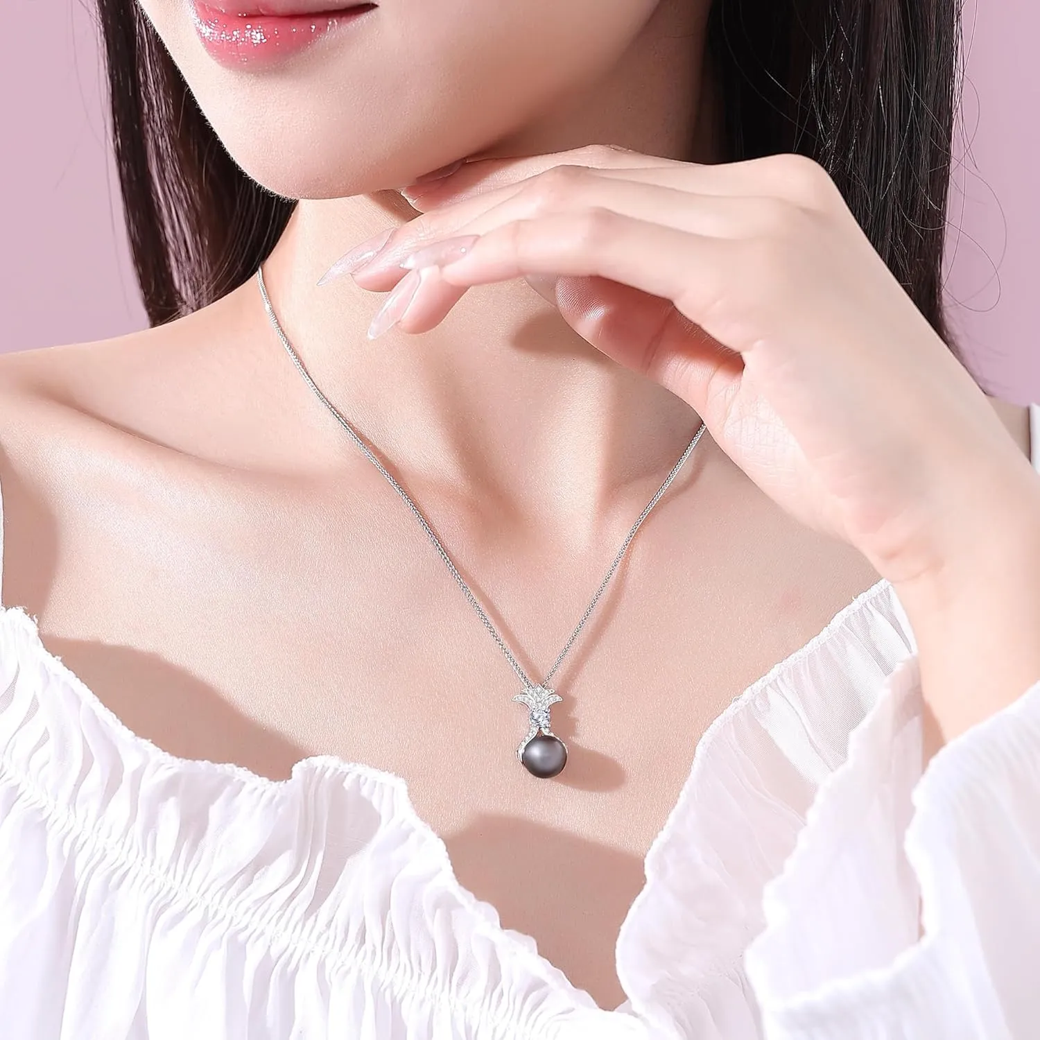 Pearl Necklaces for Women, Anniversary Birthday Gifts for Wife, Mom, Dauhter, Girlfriend, Grandma