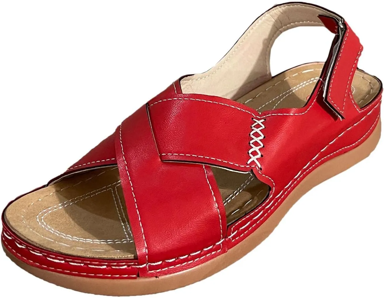 Platform Sandals Women Dressy Wedge Sandals Adjustable Ankle Strap Orthopedic Sandals Casual Summer Sandals Walking Shoes with Arch Support