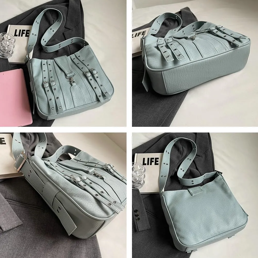 Premium Leather Hobo Shoulder Bag for Women Oversized Tote Bag Y2K Satchel Purse Crossbody Bag with Adjustable Strap 2024