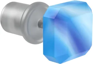 QALO Men & Women's Unisex Blue Glow Emme Earrings, Durable, Comfortable, Water Resistant Classic Stud Unisex Earrings, 11mm Wide 16mm Deep