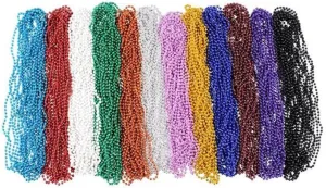 Rhode Island Novelty 33 Inch 66 MM Bead Necklace Assortment, 144 Pieces per Order