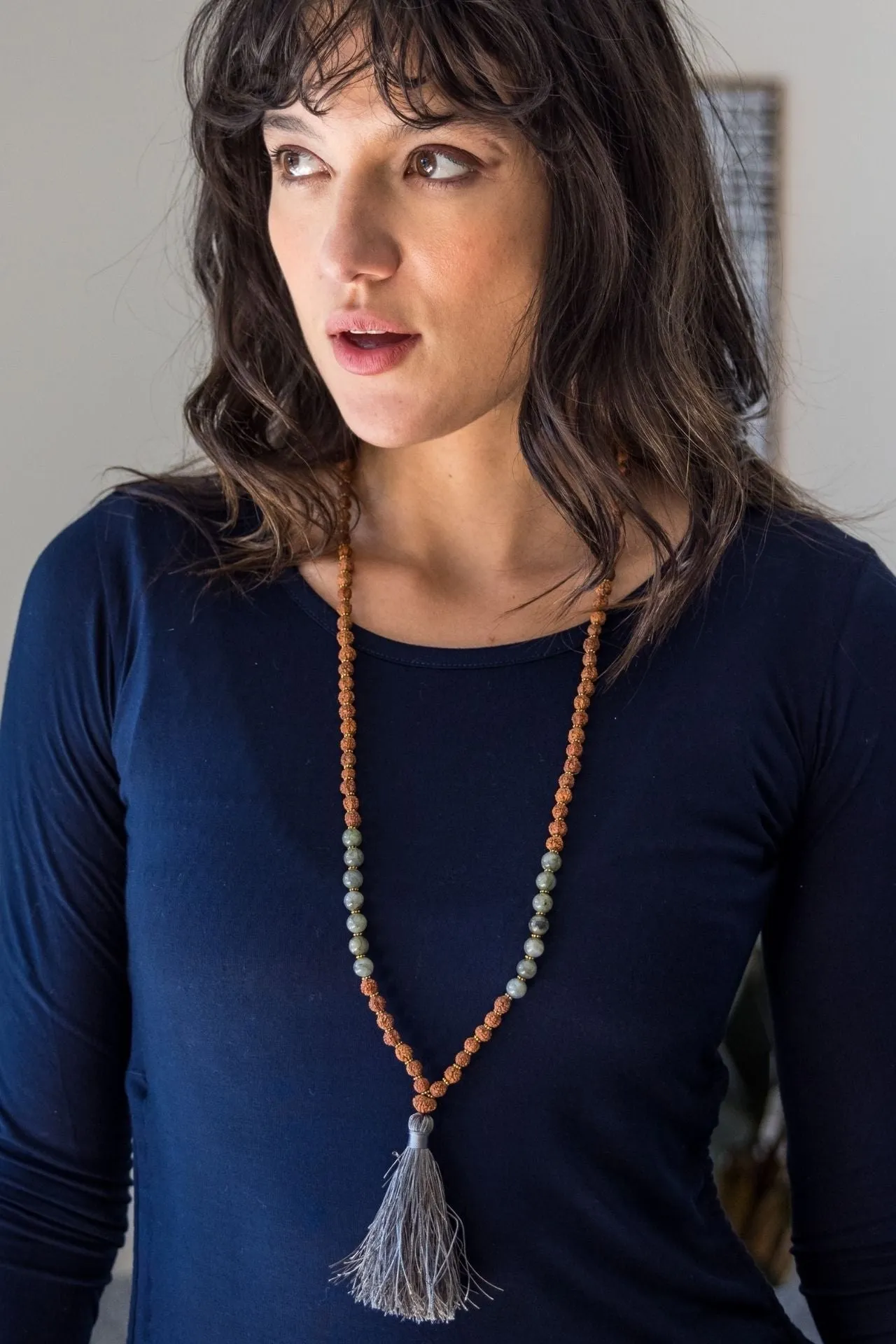 Rudraksha Seed Mala - Citron