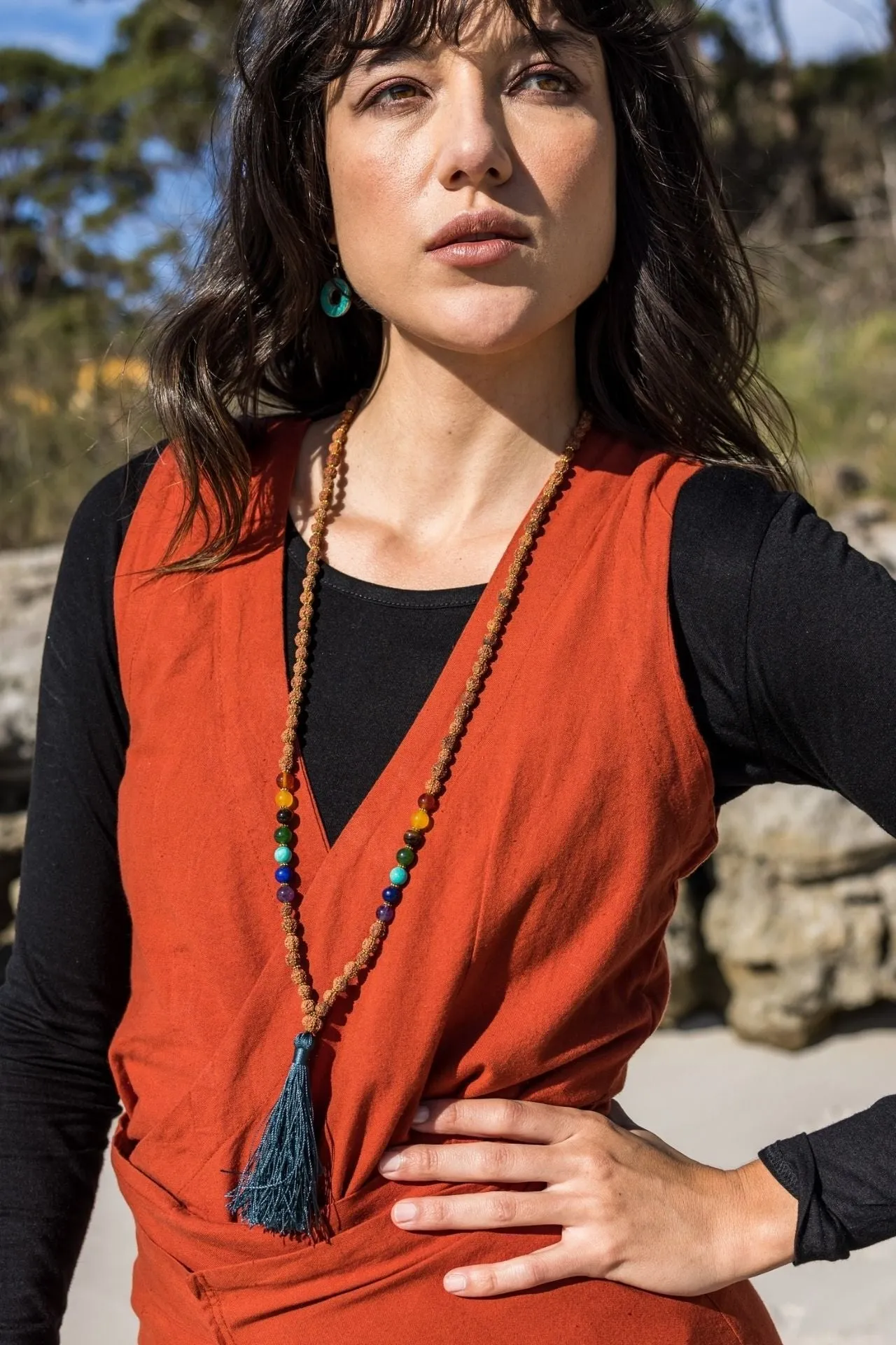 Rudraksha Seed Mala - Seven Chakra