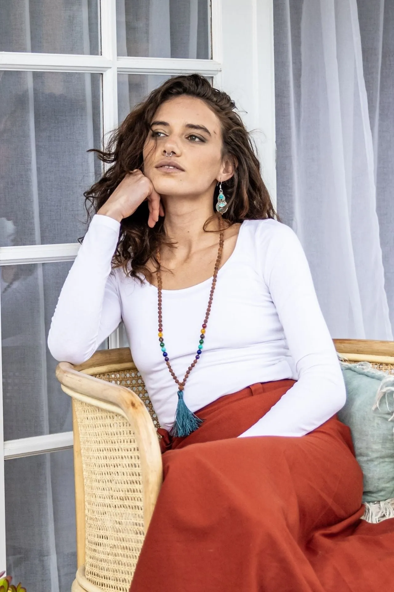 Rudraksha Seed Mala - Seven Chakra