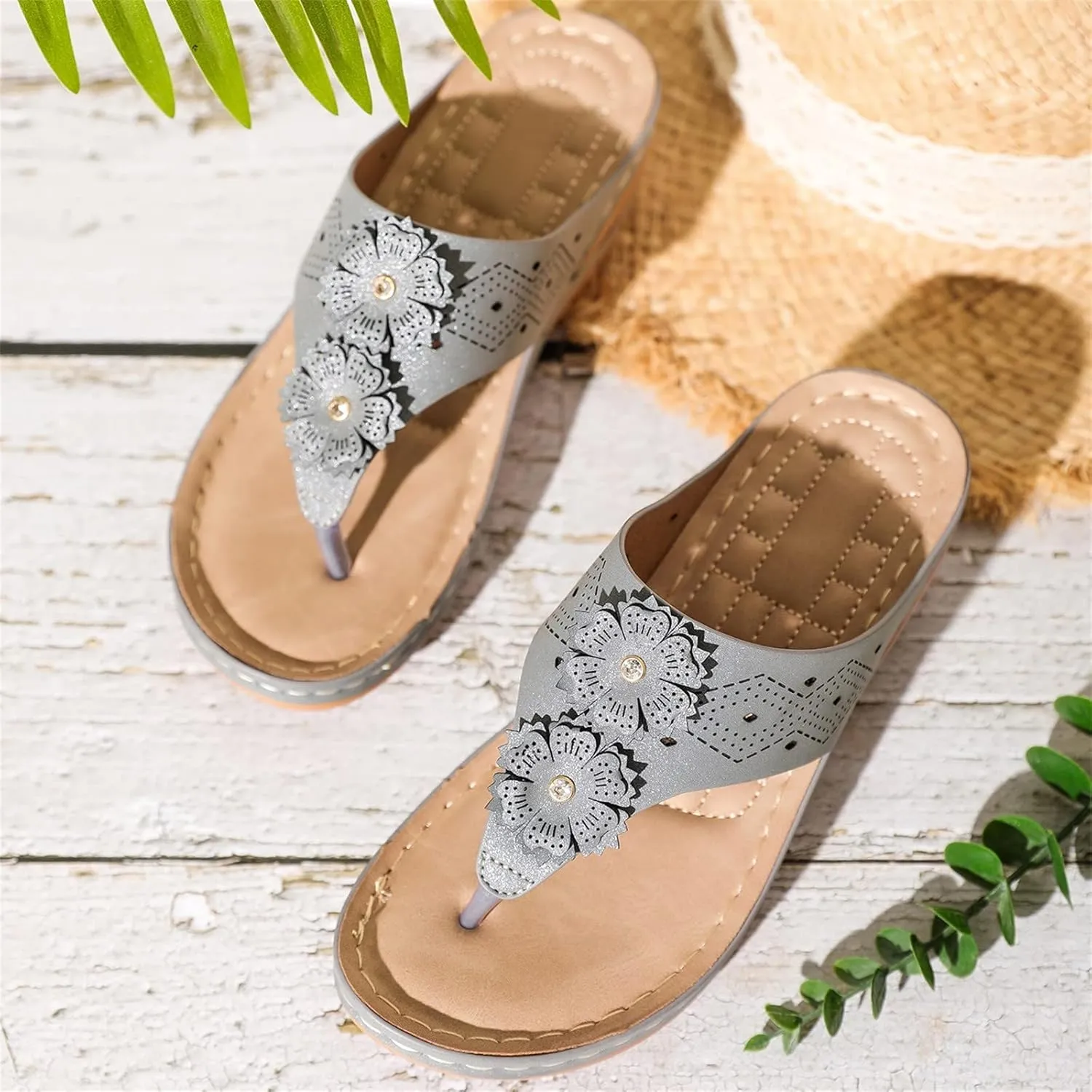 Shoes for Women Walking Sandals Women Flip Flops for Walking Women Orthopedic Walking Shoes Slip On Sandals