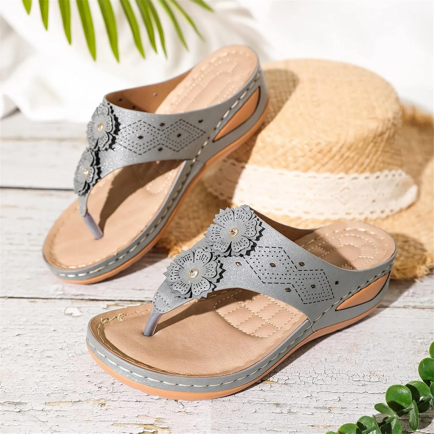 Shoes for Women Walking Sandals Women Flip Flops for Walking Women Orthopedic Walking Shoes Slip On Sandals