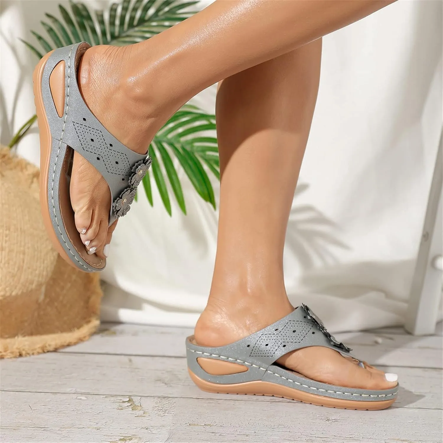 Shoes for Women Walking Sandals Women Flip Flops for Walking Women Orthopedic Walking Shoes Slip On Sandals