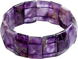 SHOP LC DELIVERING JOY Birthstone Bracelets for Women Trendy - Friendship Charm Cuff Gemstone Bracelets for Men - Bangle Boho Stretch Beaded Jewelry for Anxiety & Stress Birthday Gifts