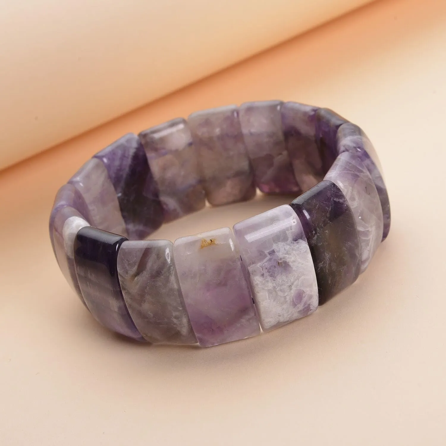 SHOP LC DELIVERING JOY Birthstone Bracelets for Women Trendy - Friendship Charm Cuff Gemstone Bracelets for Men - Bangle Boho Stretch Beaded Jewelry for Anxiety & Stress Birthday Gifts