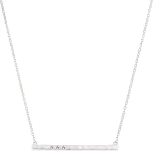 Silpada 'Dotted Line' Pendant Necklace with Crystals in Sterling Silver, 18"   2"