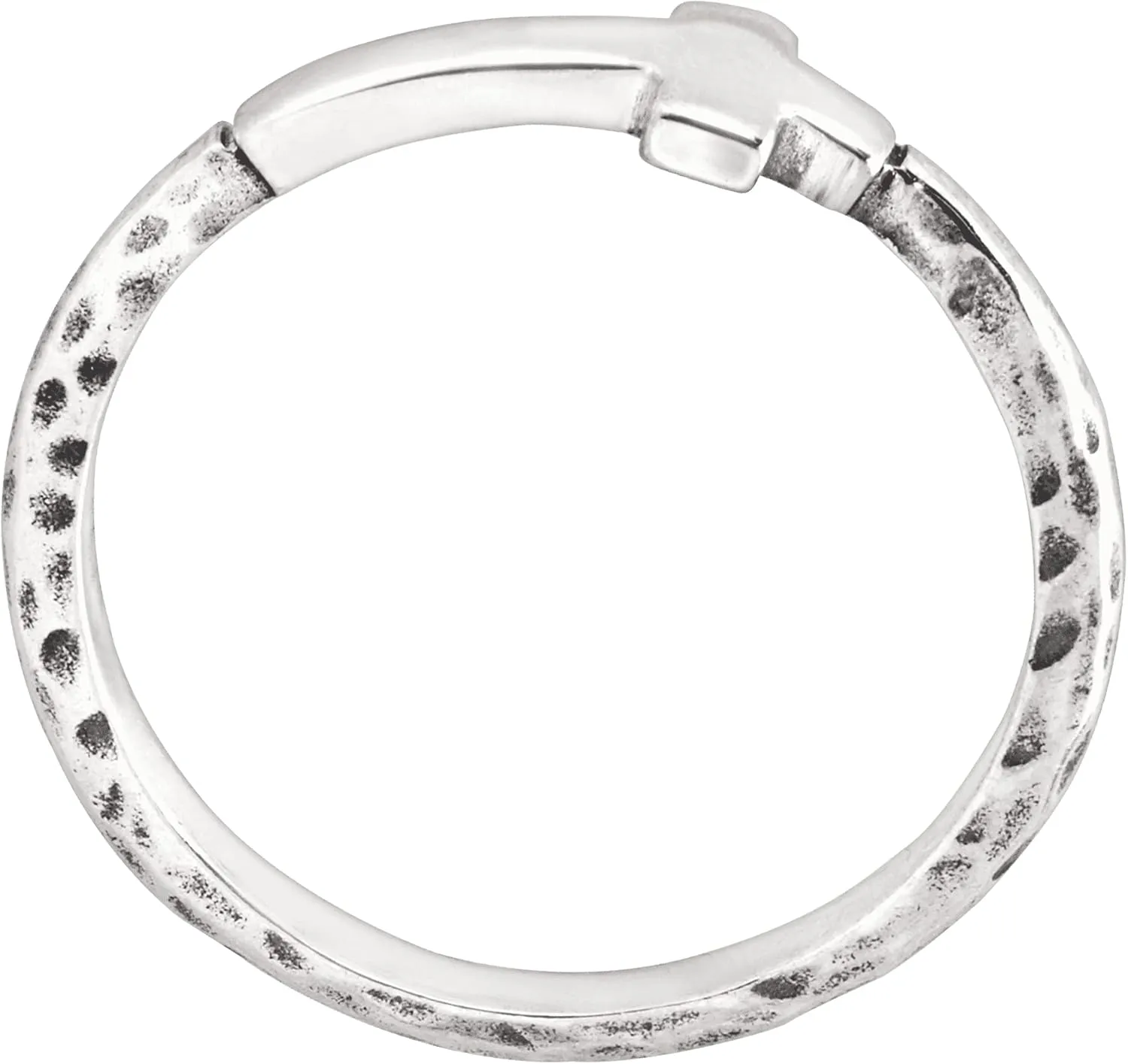 Silpada 'Simplex Cross' Horizontal Cross Textured Ring in Sterling Silver