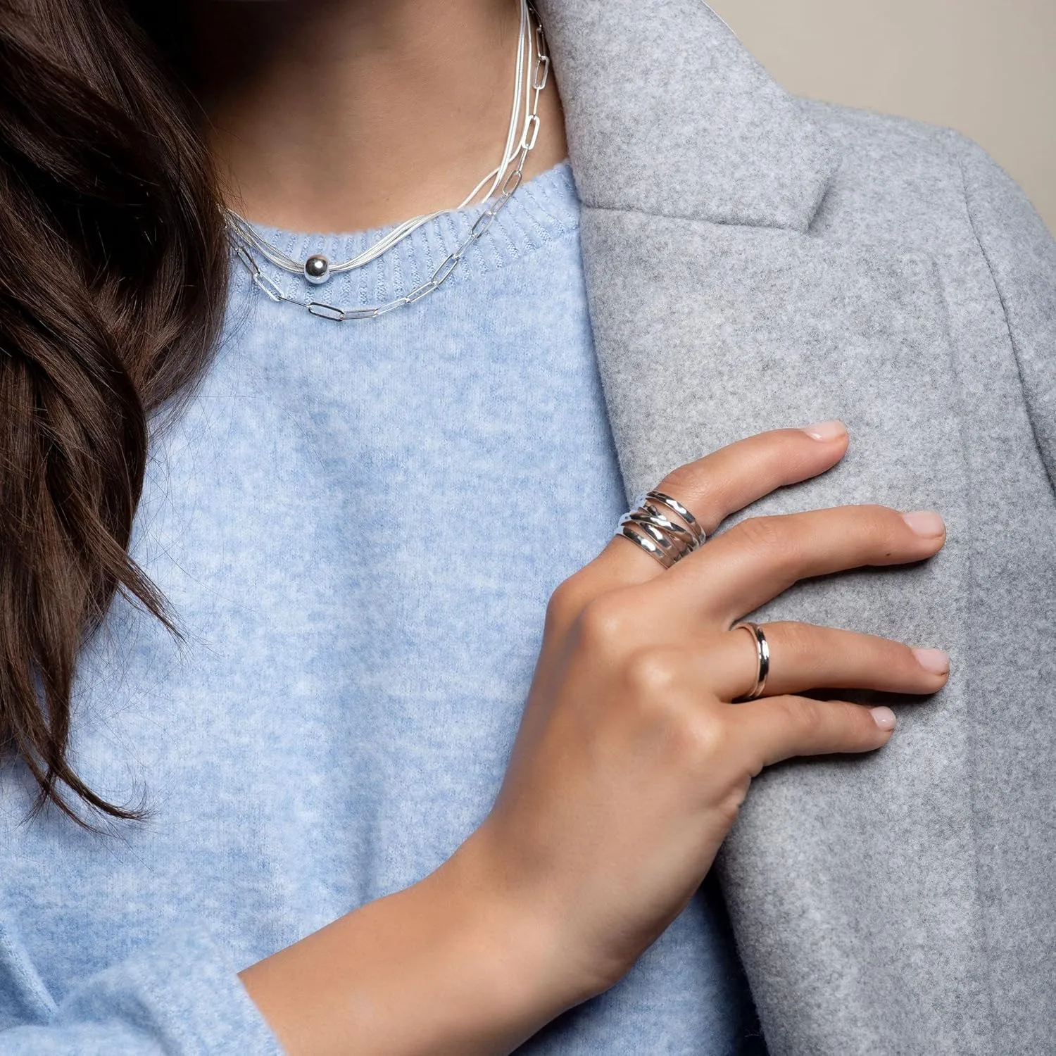 Silpada 'Stellar Stable' Stacking Ring in Hammered Sterling Silver