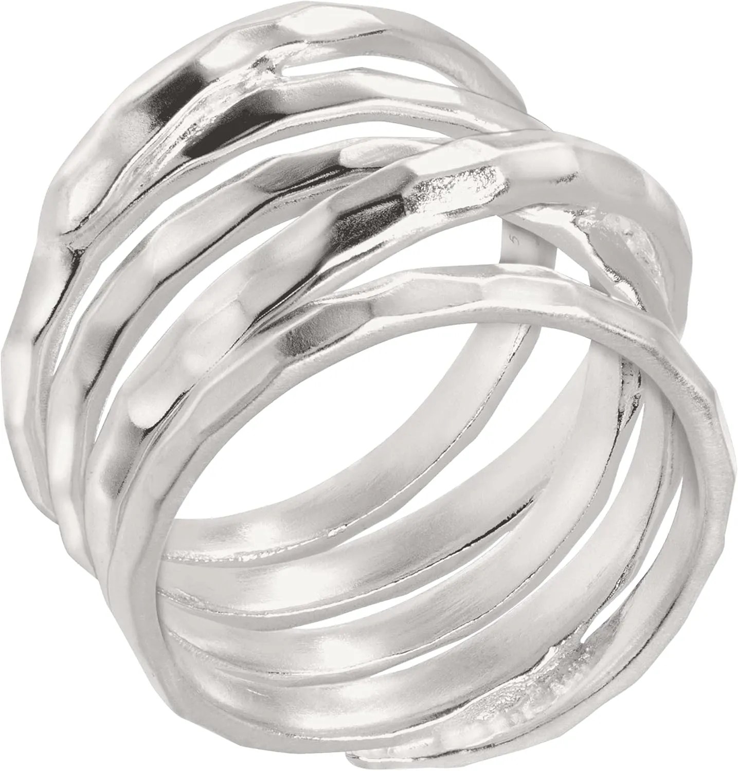 Silpada 'Wrapped Up' Overlapping Textured Band Ring in Sterling Silver