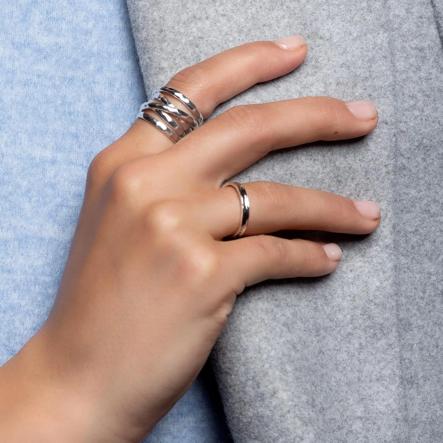 Silpada 'Wrapped Up' Overlapping Textured Band Ring in Sterling Silver