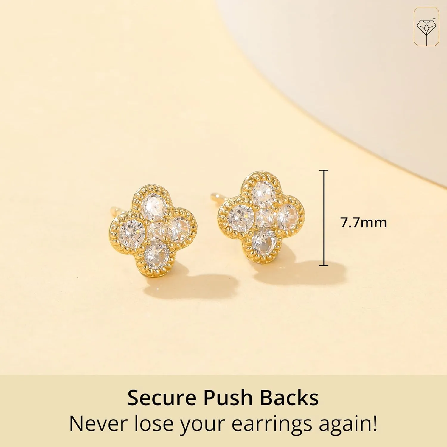 Solid 10K Gold Stud Earrings for Women | Hypoallergenic & Anti-Tarnishing Real Gold Earrings | Shower-Safe, Water-Proof and Sweat-Resistant Earrings in Various Shapes by MAX   STONE