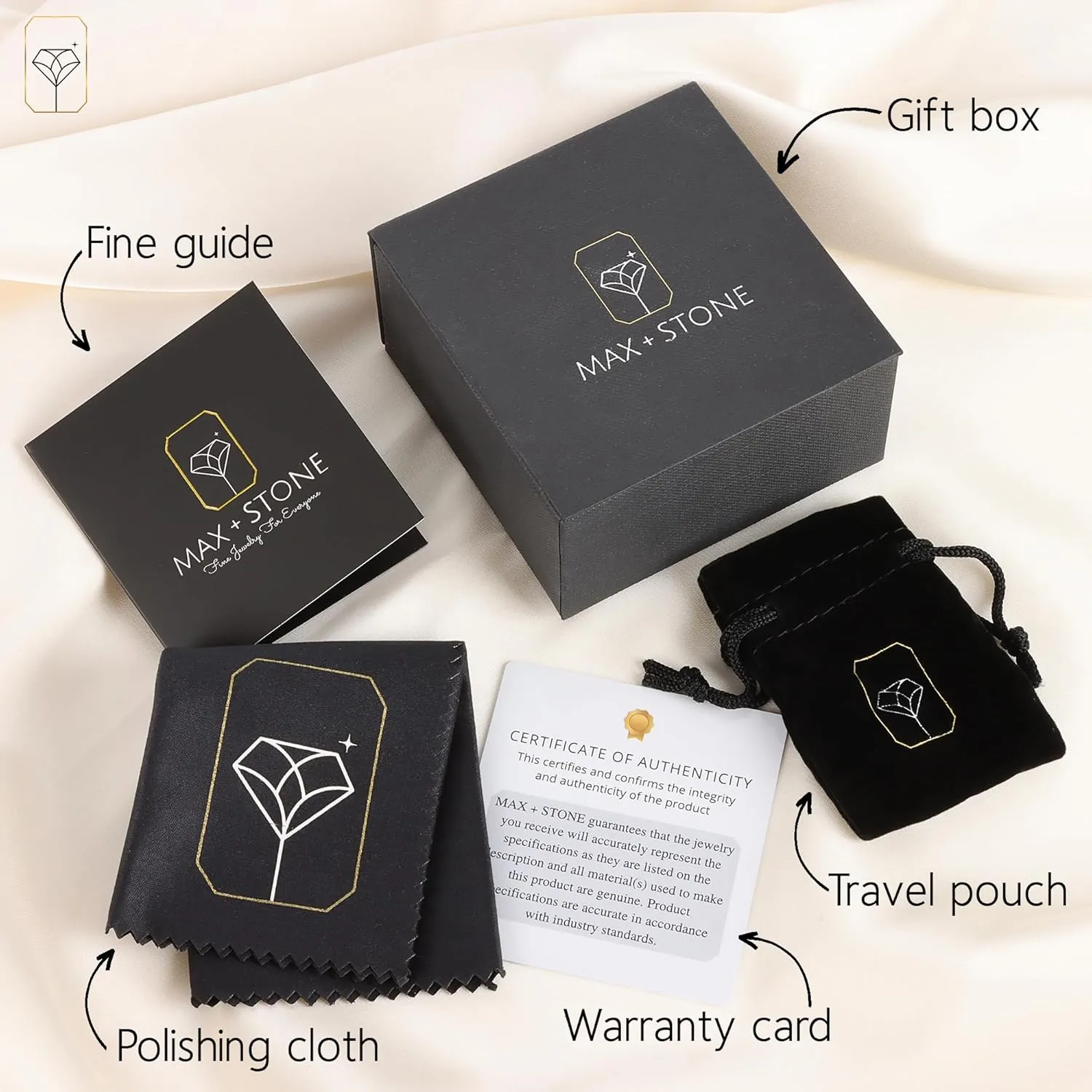 Solid 10K Gold Stud Earrings for Women | Hypoallergenic & Anti-Tarnishing Real Gold Earrings | Shower-Safe, Water-Proof and Sweat-Resistant Earrings in Various Shapes by MAX   STONE