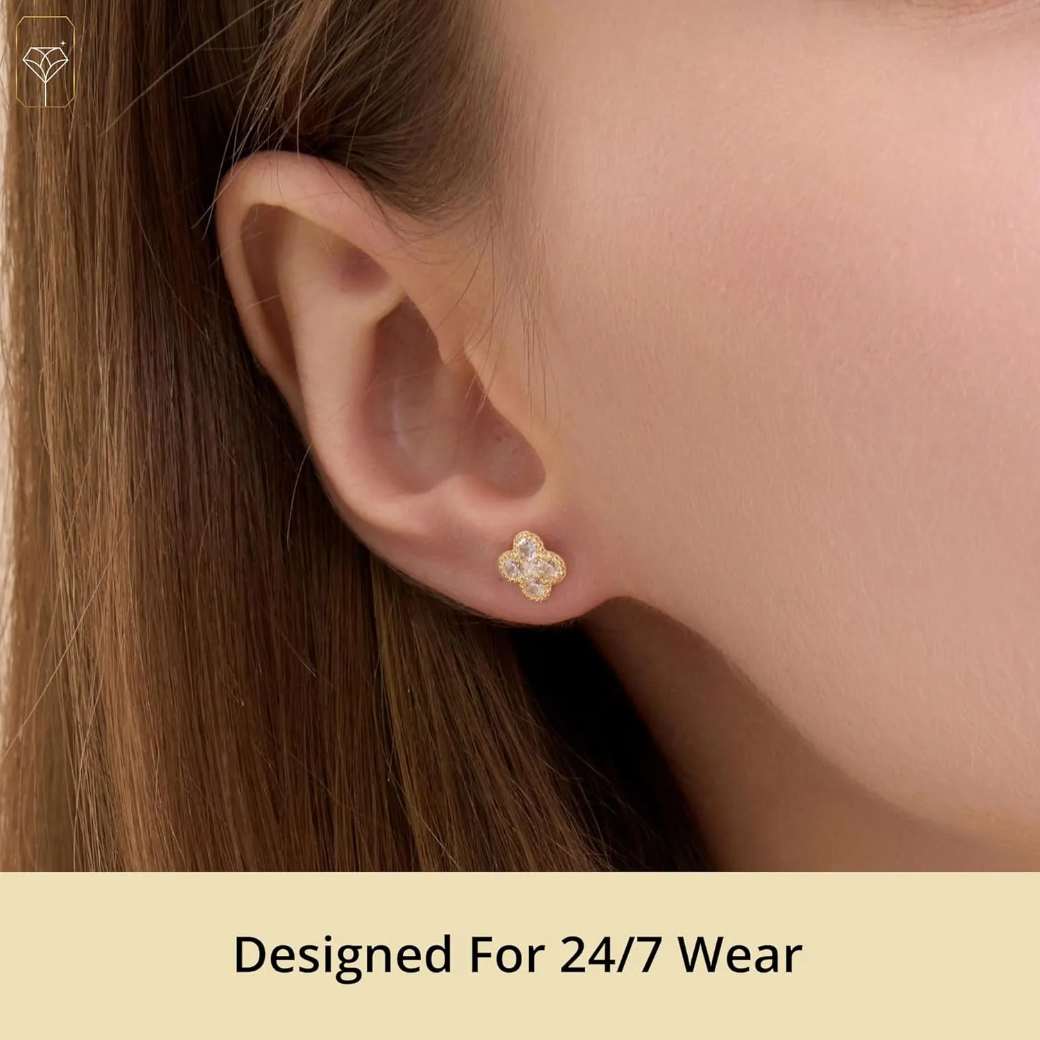 Solid 10K Gold Stud Earrings for Women | Hypoallergenic & Anti-Tarnishing Real Gold Earrings | Shower-Safe, Water-Proof and Sweat-Resistant Earrings in Various Shapes by MAX   STONE