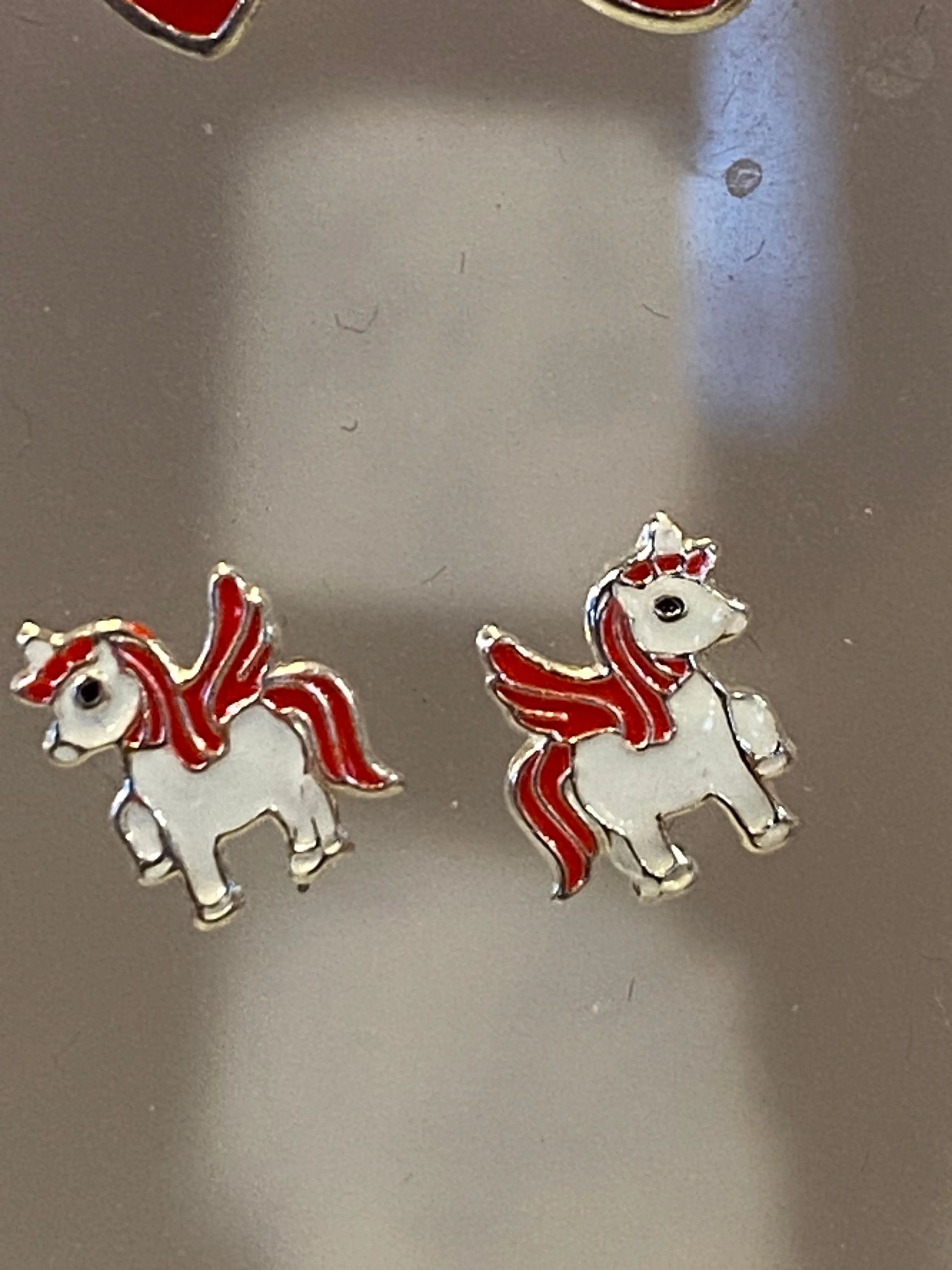 Some Sterling Silver Little Pony / Unicorn Earrings 689