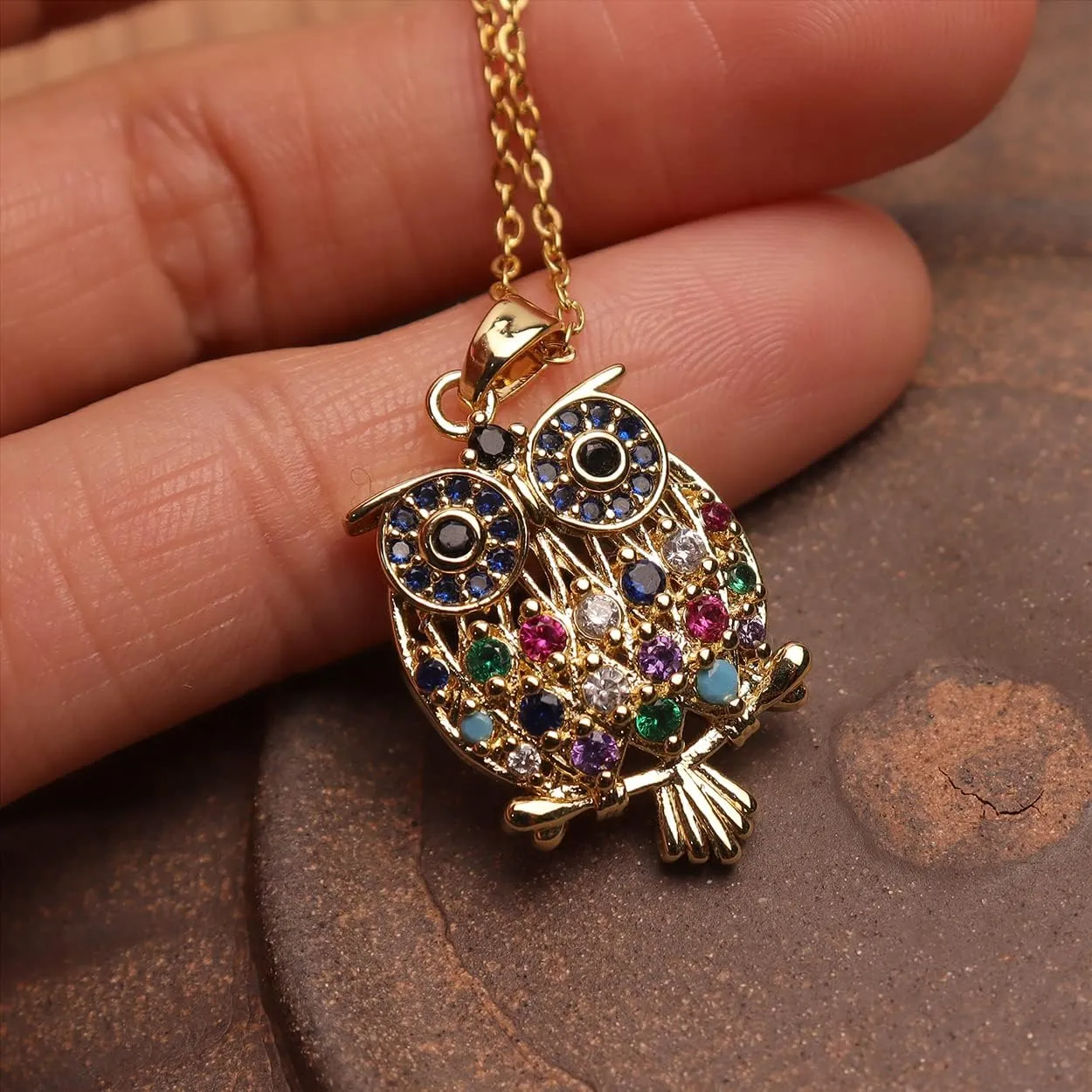 Sonateomber Gold Evil Eye Hamsa Pendant Necklace for Women - Simple Cute Dainty Cubic Zirconia Rhinestone Ojo Turco Turkish Third Eye Necklaces Jewelry Gifts