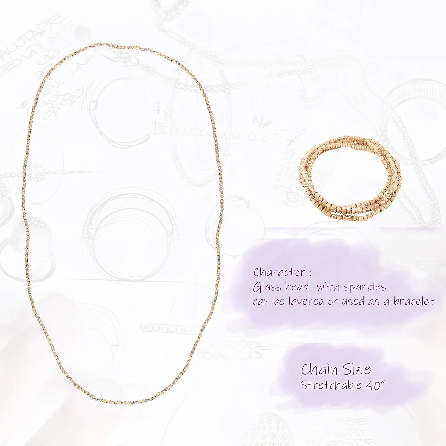 Spinningdaisy Sophisticated Multi Chain Layered Necklace