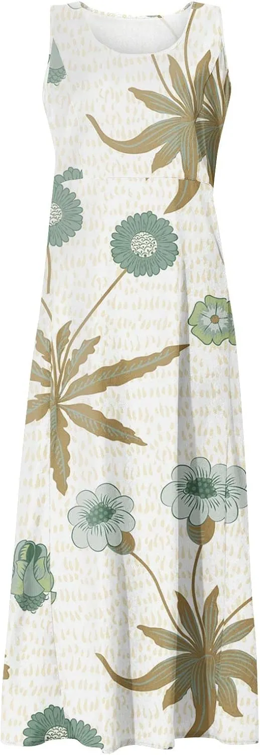 Spring Dresses for Women 2025 Flowy Dress Plus Size Beach Travel Vacation Casual Dress