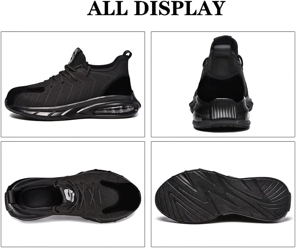 Steel Toe Sneakers for Men and Women Lightweight Comfortable Shoes Indestructible Slip Resistant Safety Work Shoes