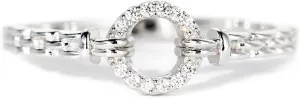 STORYJEWELLERY 925 Sterling Silver Rings, Pinky Ring for Women, Circle Statement Rings for Women, Unique Womens Gifts