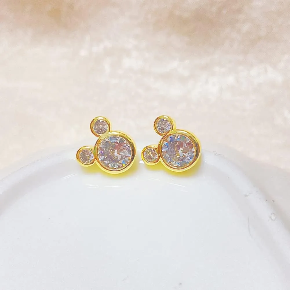 Stud Earring,S925 Silver Stud Earrings with Sparkling CZ Birthstone,Cute And Charm Stud Ear jewelry for Women Girl Gift,Hypoallergenic,6 Colors Available with Jewelry Box
