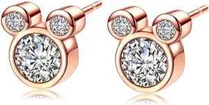 Stud Earring,S925 Silver Stud Earrings with Sparkling CZ Birthstone,Cute And Charm Stud Ear jewelry for Women Girl Gift,Hypoallergenic,6 Colors Available with Jewelry Box