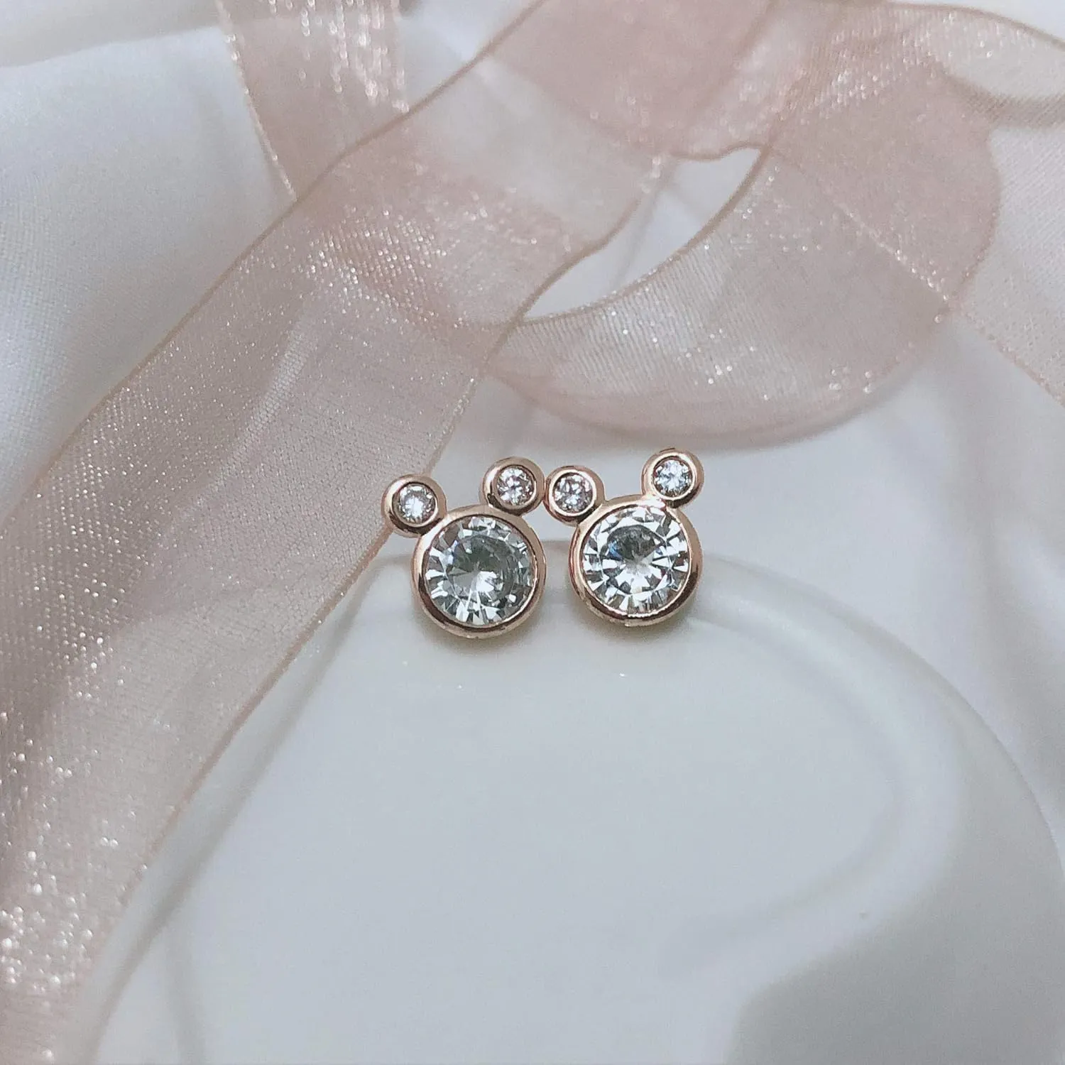 Stud Earring,S925 Silver Stud Earrings with Sparkling CZ Birthstone,Cute And Charm Stud Ear jewelry for Women Girl Gift,Hypoallergenic,6 Colors Available with Jewelry Box