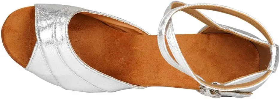 SWDZM Women Latin Dance Shoes Ladies Modern Tango Salsa Party Dress Shoes,Model-WH803
